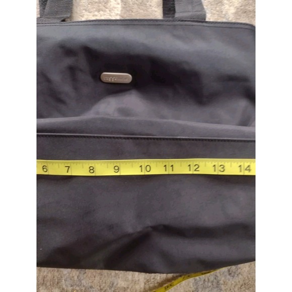 Baggallini Tote Purse Bag Black Triple Pocket Water Resistant Nylon - Picture 3 of 9